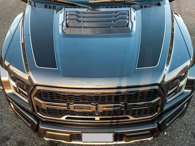 2017-2020 FORD F-150 RAPTOR | STREET SERIES PACKAGE CARBON FIBER HOOD VENT REPLACEMENT