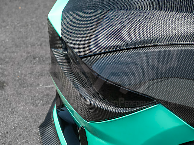 2024-Up Ford Mustang S650 Dark Horse | CARBON FIBER Front Upper Grille Insert Trim Pair