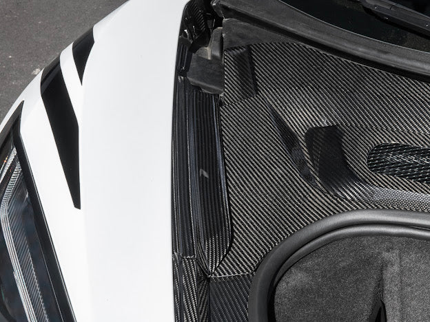 2020+ C8 Corvette - CARBON FIBER FRONT TRUNK TRIM KIT REPLACEMENT