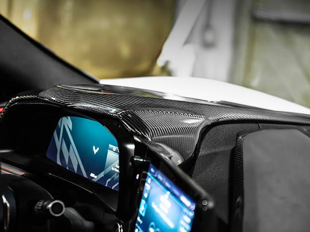 2020+ CHEVROLET CORVETTE C8 CARBON FIBER UPPER DASH INSTRUMENT PANEL FULL COVER KIT