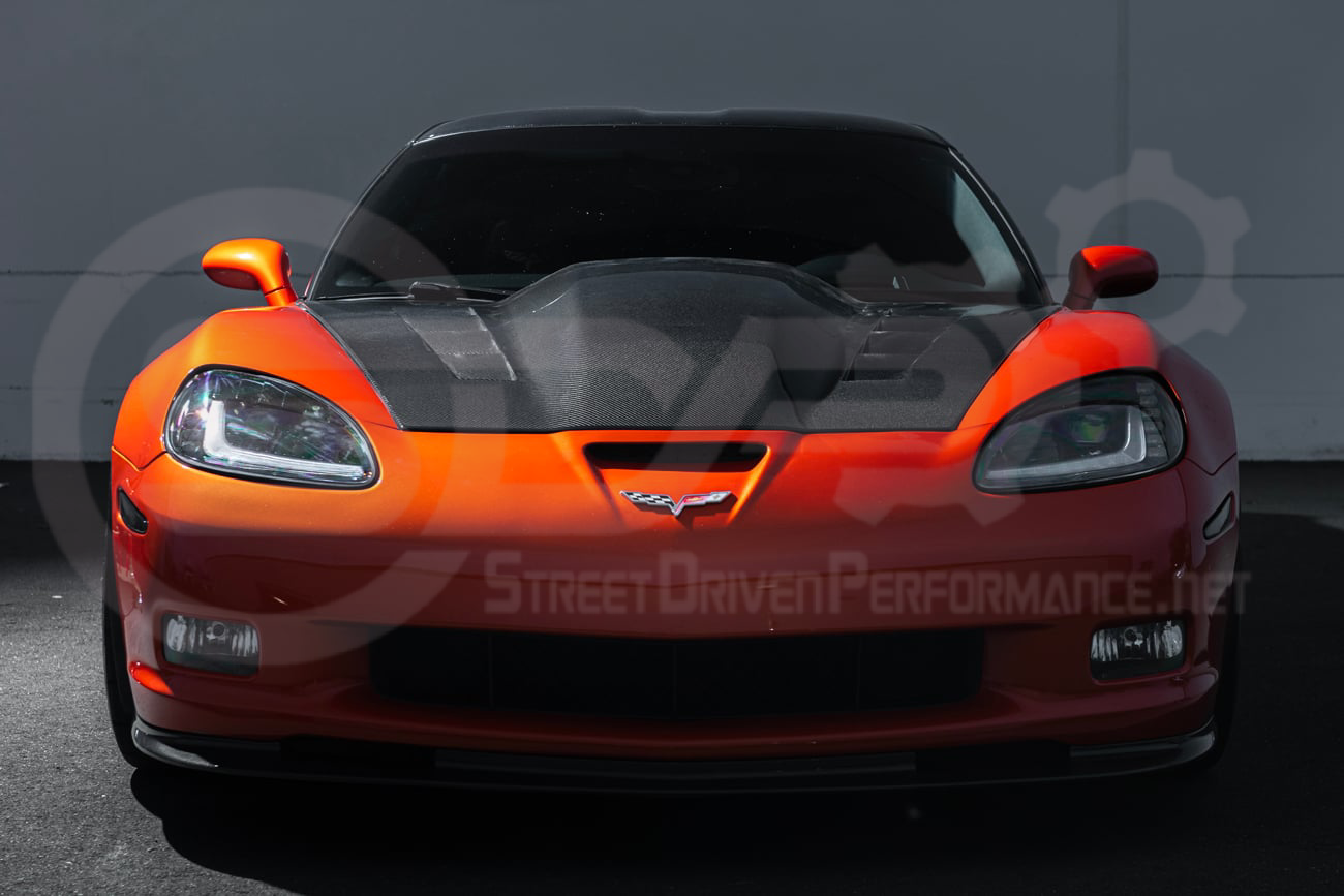 2005-2013 CHEVROLET CORVETTE C6 | SDP PERFORMANCE STYLE CARBON FIBER VENTED COWL HOOD