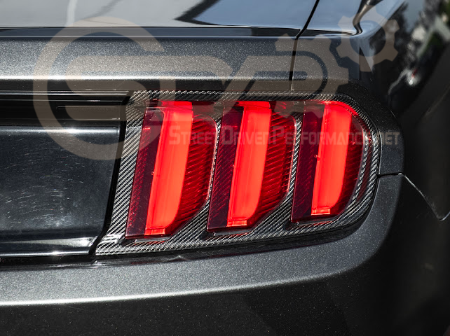 2018-2023 Ford Mustang | DRY CARBON FIBER Rear Tail Light Trim Bezel Cover Pair