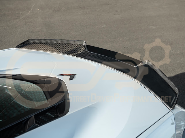 2023-Up Corvette C8 Z06 | Jake Skull Logo Rear Wickerbill Spoiler Wing