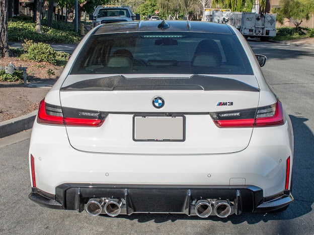 2021-Up BMW G80 M3 | Factory Style CARBON FIBER Rear Apron Lip Splitter Pair