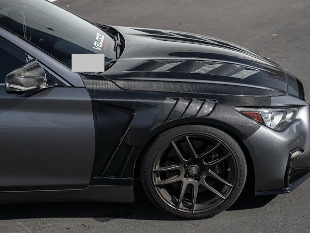 2014-UP INFINITI Q50 CARBON FIBER FRONT HOOD