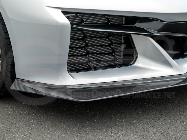 2023-UP CORVETTE C8 Z06 | Z07 STYLE EXTENDED ONE-PIECE FRONT LIP SPLITTER GROUND EFFECTS