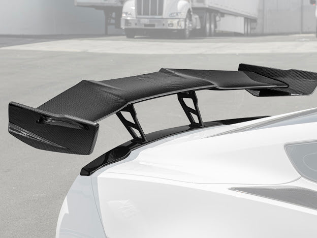 2014-2019 CORVETTE C7 | CARBON FIBER ZR1 EXTENDED REAR SPOILER HIGH WING