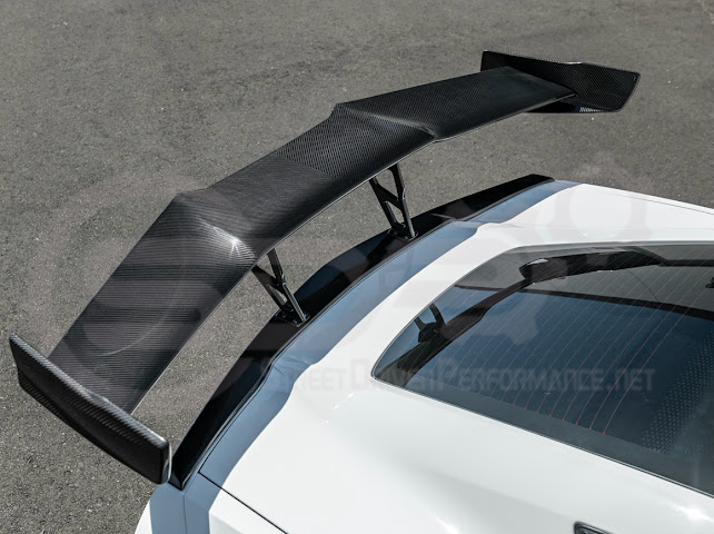 2014-2019 CHEVROLET CORVETTE C7  | EXTENDED REAR HIGH SPOILER WITH WING RISER