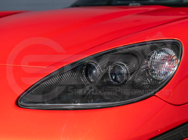 2005-2013 CHEVROLET CORVETTE C6 | FACTORY OEM STYLE CARBON FIBER  HEADLIGHTS HOUSING REPLACEMENT