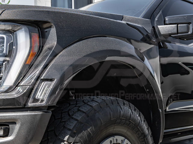 2021-UP F-150 RAPTOR | FACTORY STYLE CARBON FIBER SIDE FENDERS & VENTS REPLACEMENT