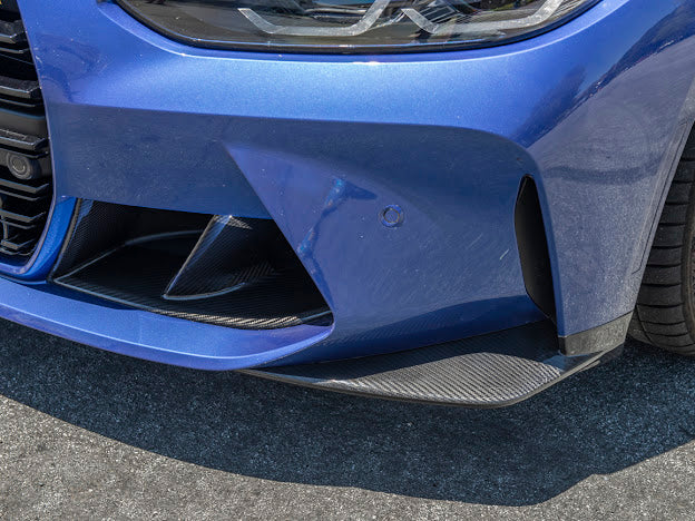 2021-Up BMW G82 / G83 M4 | Factory Extended Style Carbon Fiber Front Lip Splitter Pair Ground Effects
