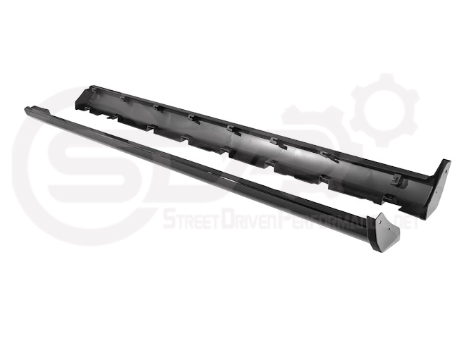 2010-2014 FORD S197 MUSTANG | GT500 STYLE SIDE SKIRTS EXTENSION PAIR ROCKER PANELS GROUND EFFECTS