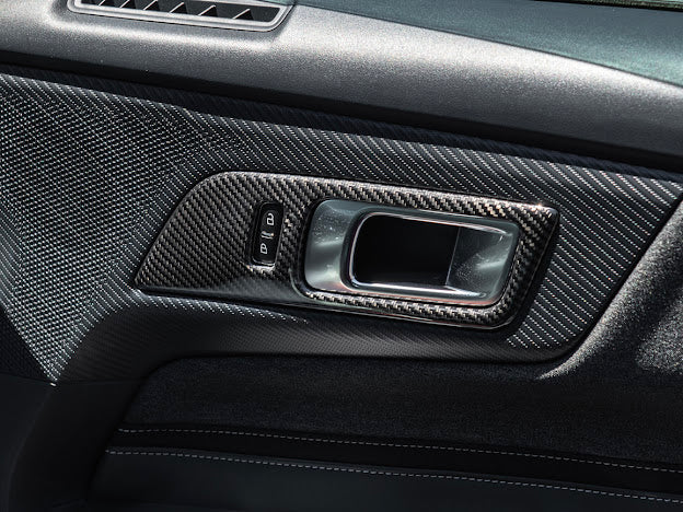 2024-Up Ford Mustang S650 | CARBON FIBER Interior Side Door Handle Panel Cover
