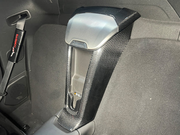 2020+ CORVETTE C8 CONVERTIBLE | CARBON FIBER INTERIOR WATERFALL SPEAKER GRILLE