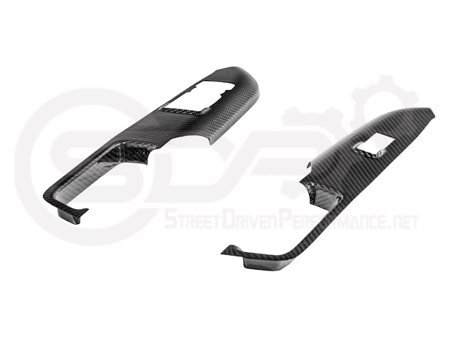 2015-2023 FORD MUSTANG S550 | CARBON FIBER SIDE DOOR GLASS LIFTING PANEL COVER TRIM