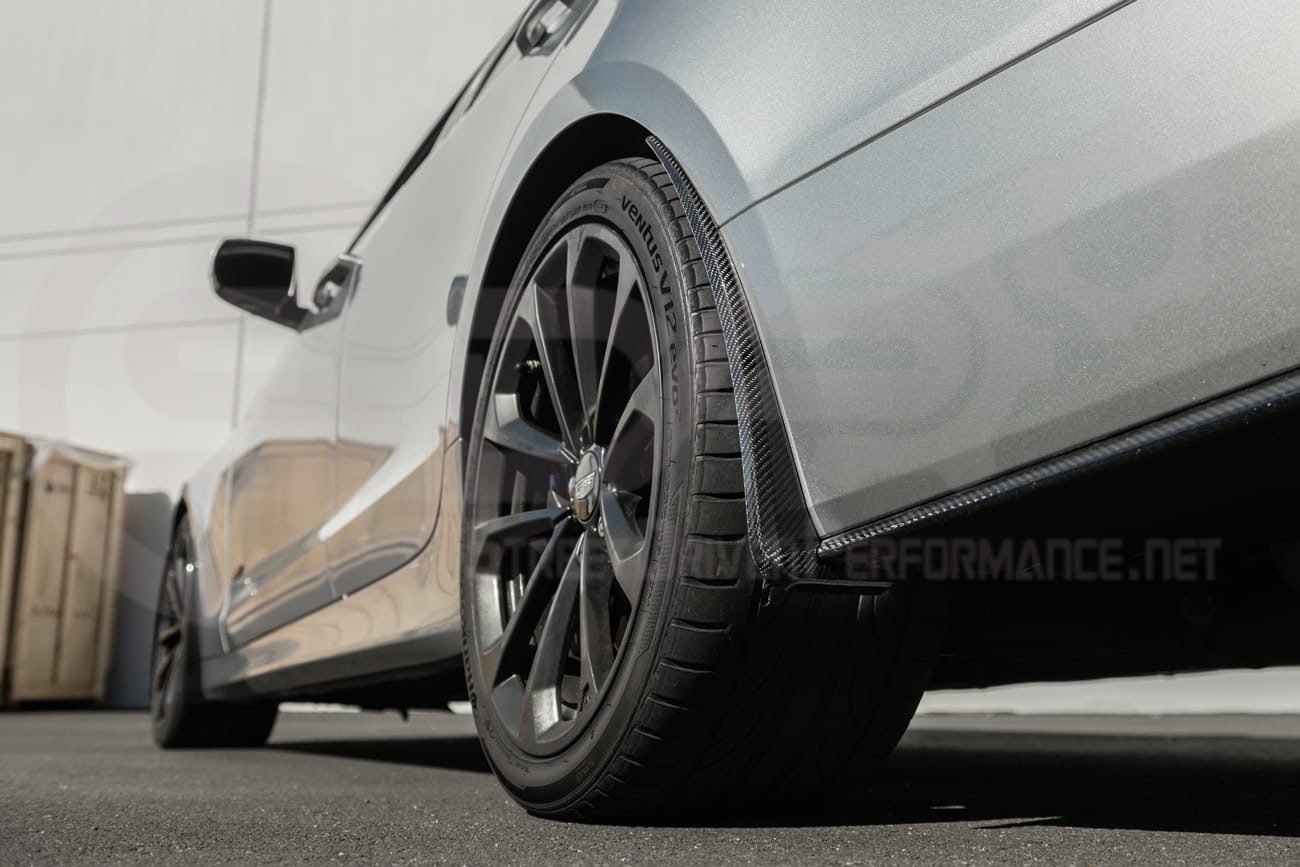 2016-2019 CADILLAC ATS-V SEDAN | SDP PERFORMANCE PACKAGE CARBON FIBER FRONT AND/OR REAR MUD FLAPS SPLASH GUARDS PAIR