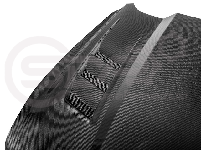 2018-2023 FORD MUSTANG S550 | TERMINATOR STYLE CARBON FIBER FRONT AIR VENTED HOOD