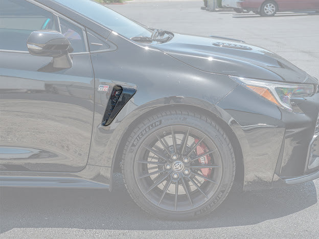 2023-UP TOYOTA GR COROLLA | FACTORY STYLE CARBON FIBER SIDE DOOR FENDER VENT TRIM REPLACEMENT (PAIR)