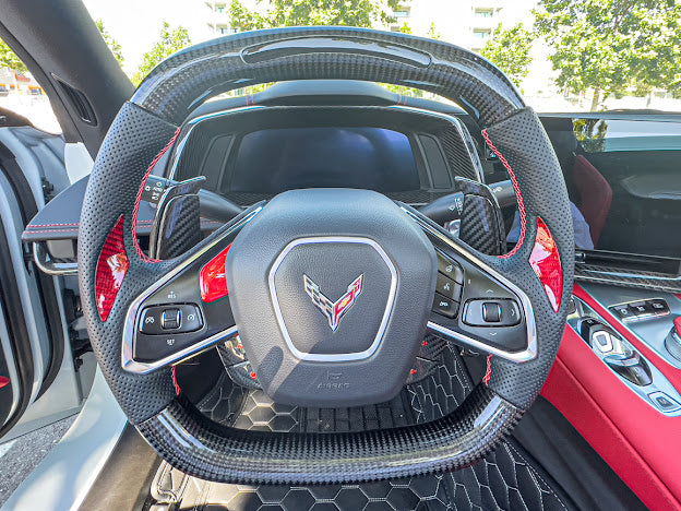2020+ CHEVROLET CORVETTE C8 CARBON FIBER SPEEDOMETER GAUGE CLUSTER COVER