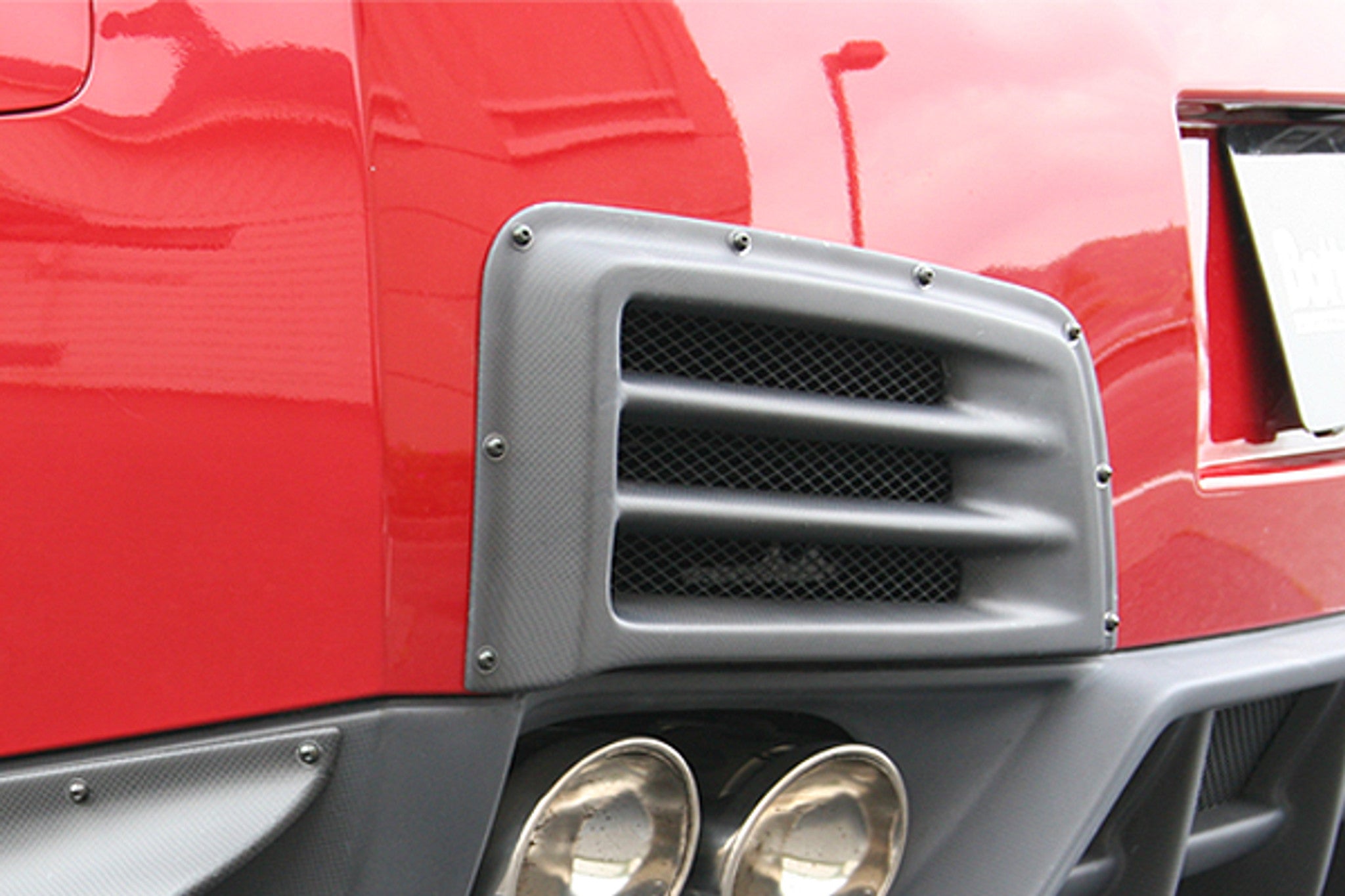 Charge Speed 2007-2016 Nissan GTR FRP Rear Bumper duct Cowl
