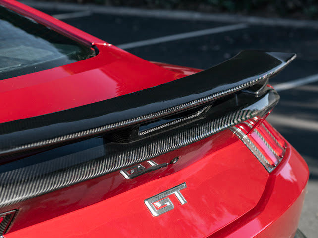 2024-Up Ford Mustang S650 | GT Style CARBON FIBER Rear Trunk Lid Wing & Spoiler Panel