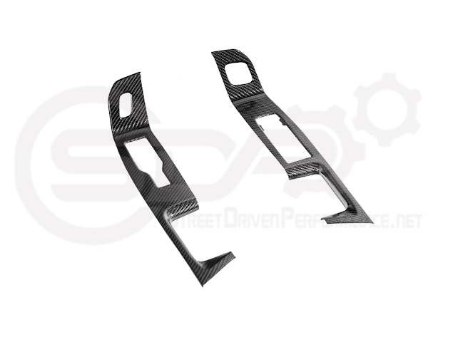 2021-UP FORD F-150 | FACTORY STYLE CARBON FIBER FRONT DOOR GLASS LIFTING PANEL COVER