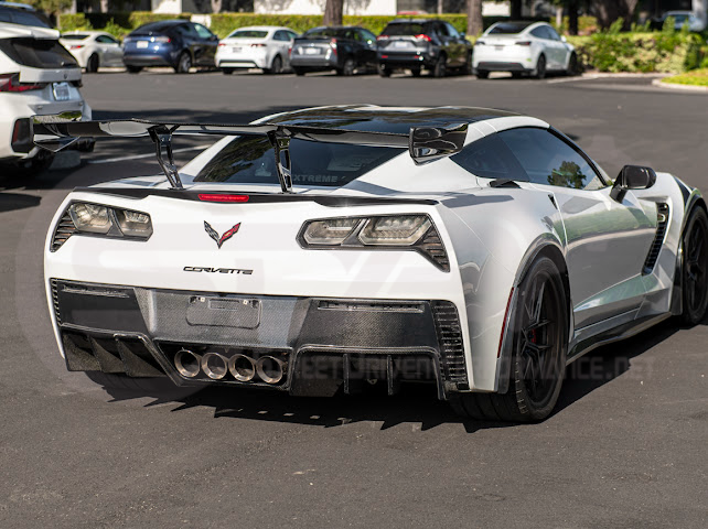 2014-2019 CHEVROLET CORVETTE C7 | ZR1 ZTK CONVERSION PACKAGE REAR SPOILER HIGH WING WITH WING RISER
