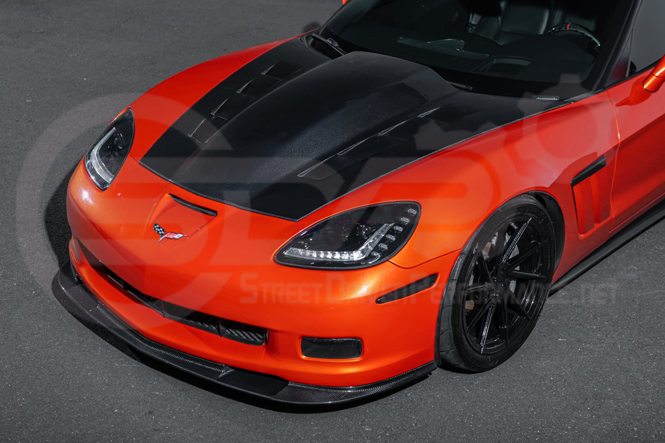 2005-2013 CHEVROLET CORVETTE C6 | SDP PERFORMANCE STYLE CARBON FIBER VENTED COWL HOOD