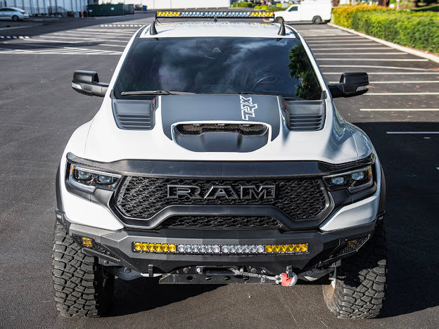 2019-UP RAM 1500 TRX CARBON FIBER FRONT UPPER GRILLE TRIM SURROUNDING