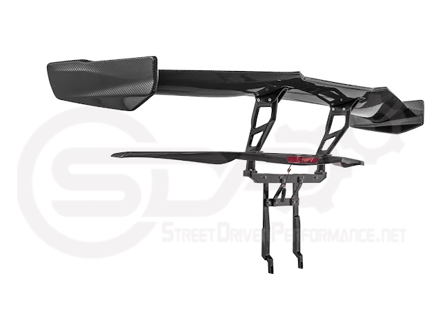 2014-2019 CHEVROLET CORVETTE C7  | EXTENDED REAR HIGH SPOILER WITH WING RISER