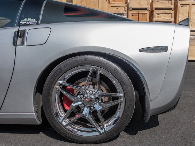 2005-2013 CHEVROLET CORVETTE C6 BASE FRONT AND REAR SPLASH GUARDS MUD FLAPS