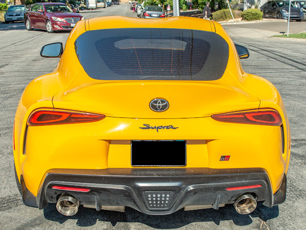 2020-PRESENT TOYOTA GR SUPRA A90 A91 | NON RESONATED CAT BACK EXHAUST WITH BURNT BLUE TIPS