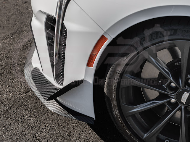 2020-UP CADILLAC CT4 BLACK WING | CARBON FIBER FRONT BUMPER CANARDS