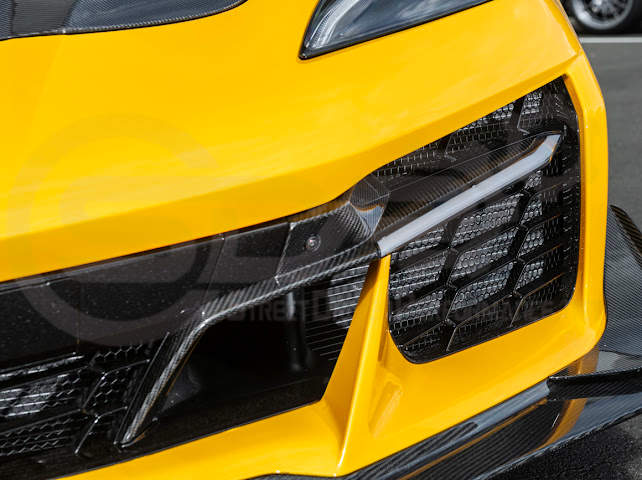 2023+ CHEVROLET CORVETTE C8 Z06 | CARBON FIBER SEQUENTIAL LED DRL LIGHT BAR BEZEL INSERT