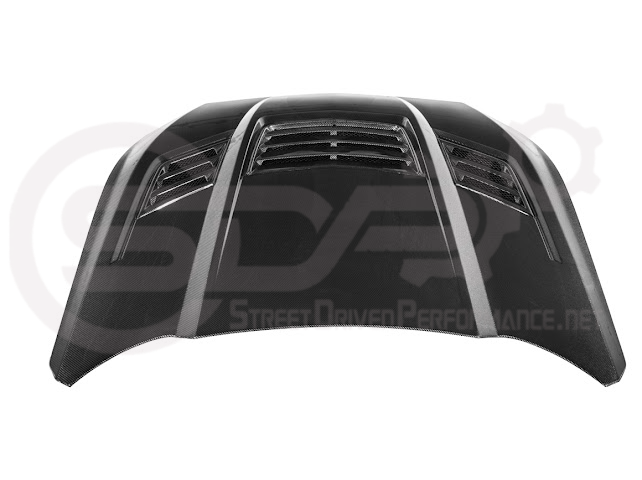 2024-UP FORD MUSTANG | SUPER SNAKE STYLE FRONT VENTED HOOD