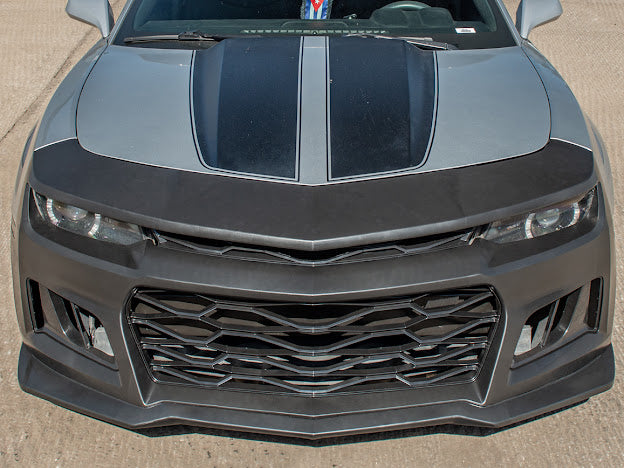 2014-2015 5th Gen Camaro - ZL1 Style Front Bumper Kit For Camaro Upper Lower Grille Badgeless W/O Fog Light