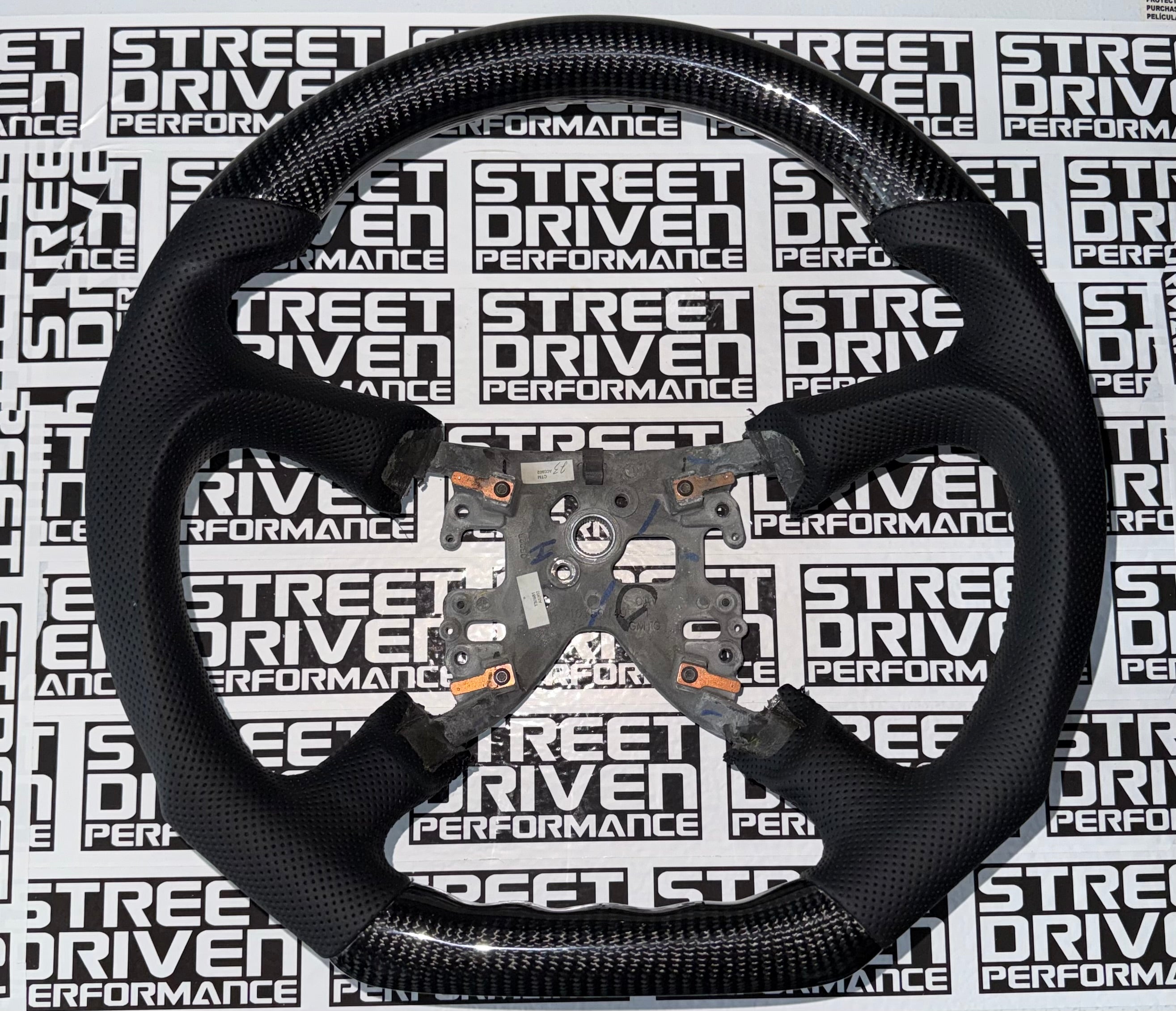 RCSB, NBS Truck, GMC Sierra /Yukon, Chevrolet Silverado, Cadillac Escalade - Carbon Fiber or Leather Steering Wheel with Perforated or Smooth Leather Hand Grips (IN STOCK READY TO SHIP)