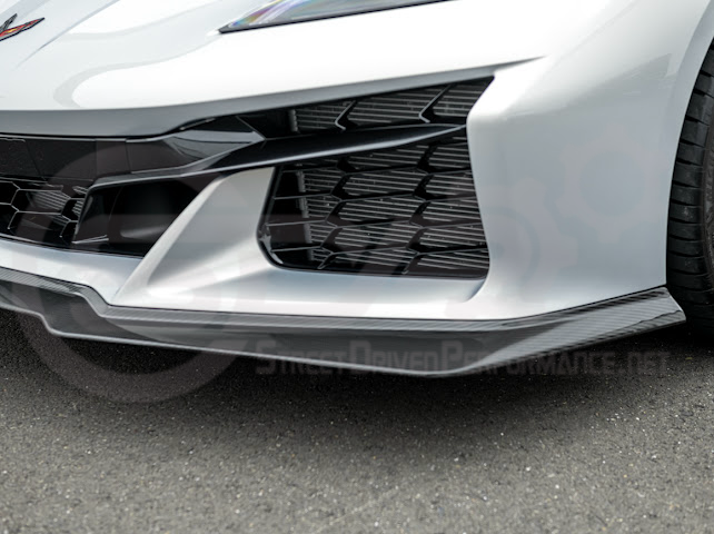 2023-UP CORVETTE C8 Z06 | Z07 STYLE EXTENDED ONE-PIECE FRONT LIP SPLITTER GROUND EFFECTS