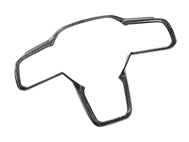 2024-Up Ford Mustang S650 | CARBON FIBER Stick-On Steering Wheel Interior Trim Cover