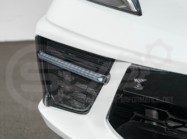 2020-UP CORVETTE C8 STINGRAY & Z51 | SEQUENTIAL FRONT GRILLE LED DRL LIGHT BAR BEZEL INSERTS PAIR