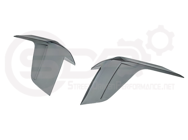 2020-Up Cadillac CT4 | SMOKE TINTED Rear Tail Light Trim Bezel Cover Pair