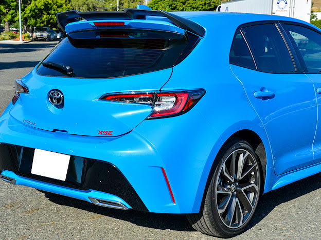 2019-UP TOYOTA COROLLA HATCHBACK | JDM PERFORMANCE PACKAGE MATTE BLACK REAR WINDOW ROOF SPOILER WING