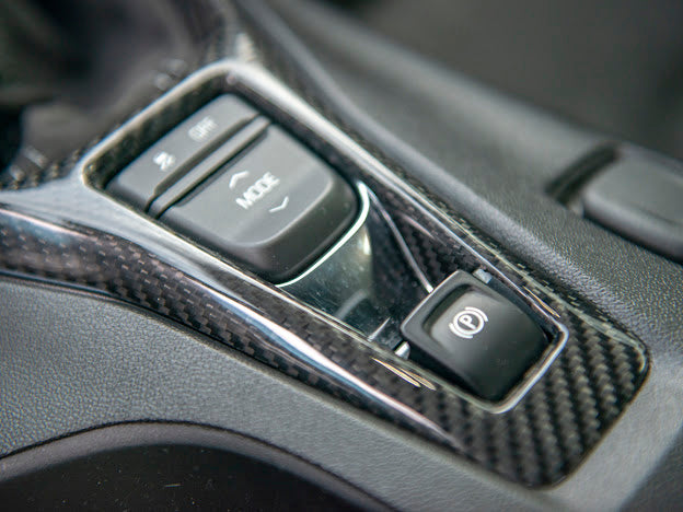 2016+ 6TH GEN CAMARO CARBON FIBER CENTER CONSOLE GEAR SHIFT PANEL COVER