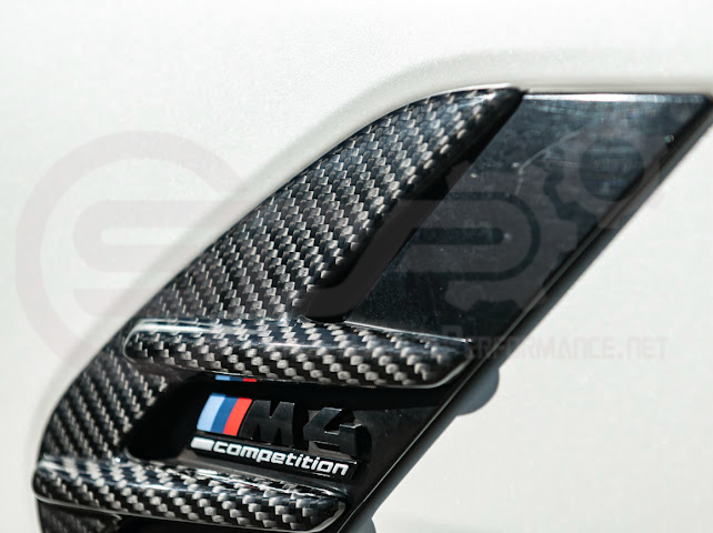2021-UP BMW G82 G83 M4 | FACTORY REPLACEMENT CARBON FIBER SIDE FENDER VENT TRIM COVERS PAIR