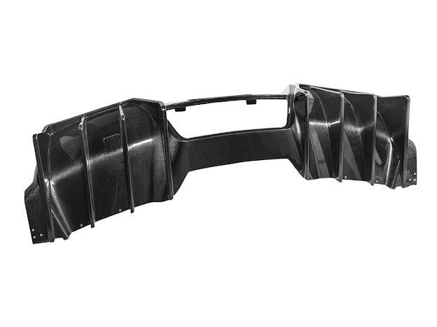 2014-2019 Corvette C7 Performance Track CARBON FIBER Rear Bumper Finned Diffuser