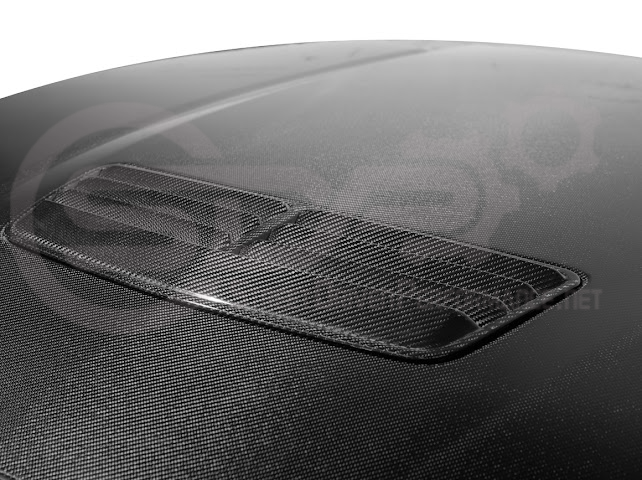 2024-Up Ford Mustang S650 | Factory Style CARBON FIBER Front Hood with Hood Vent (2 versions)