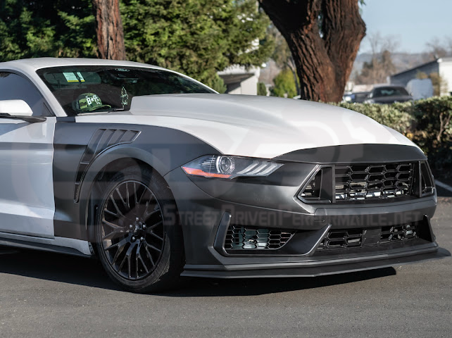 2018-2023 Ford Mustang S550 | GTD Style Primed Black Front Side Vented Fenders