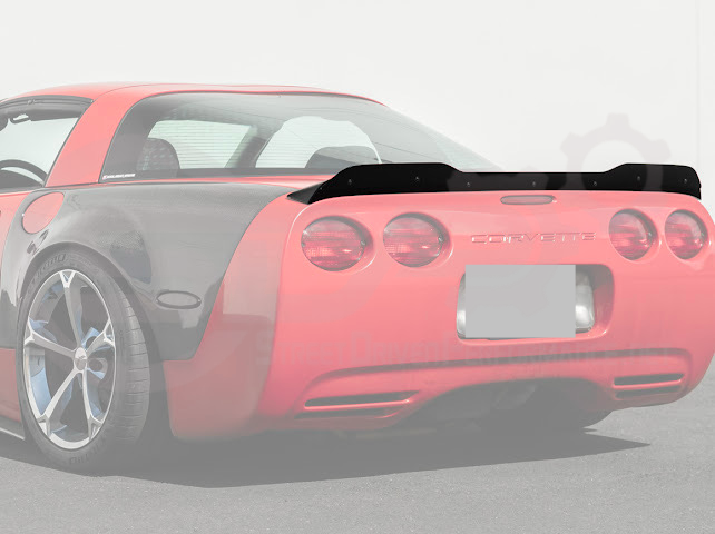 1997-2004 Chevrolet Corvette C5 | ZR1 Extended Style GLOSSY BLACK Rear Trunk Lid Wickerbill Spoiler Wing