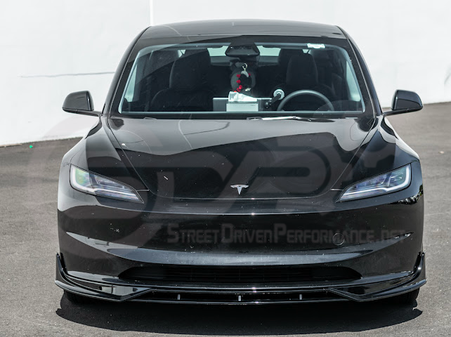 2024-UP TESLA MODEL 3 TRACK STYLE FRONT LIP SPLITTER GROUND EFFECTS