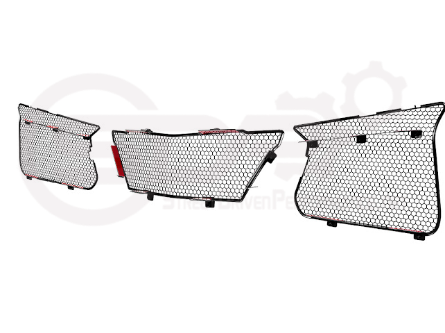2023+ CHEVROLET CORVETTE C8 E-RAY & Z06 | FACTORY OEM STYLE GLOSSY BLACK FRONT RADIATOR MESH GRILLE GUARD